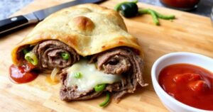 Philly Cheesesteak Stromboli
