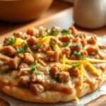 Biscuits and Sausage Gravy Breakfast Pizza
