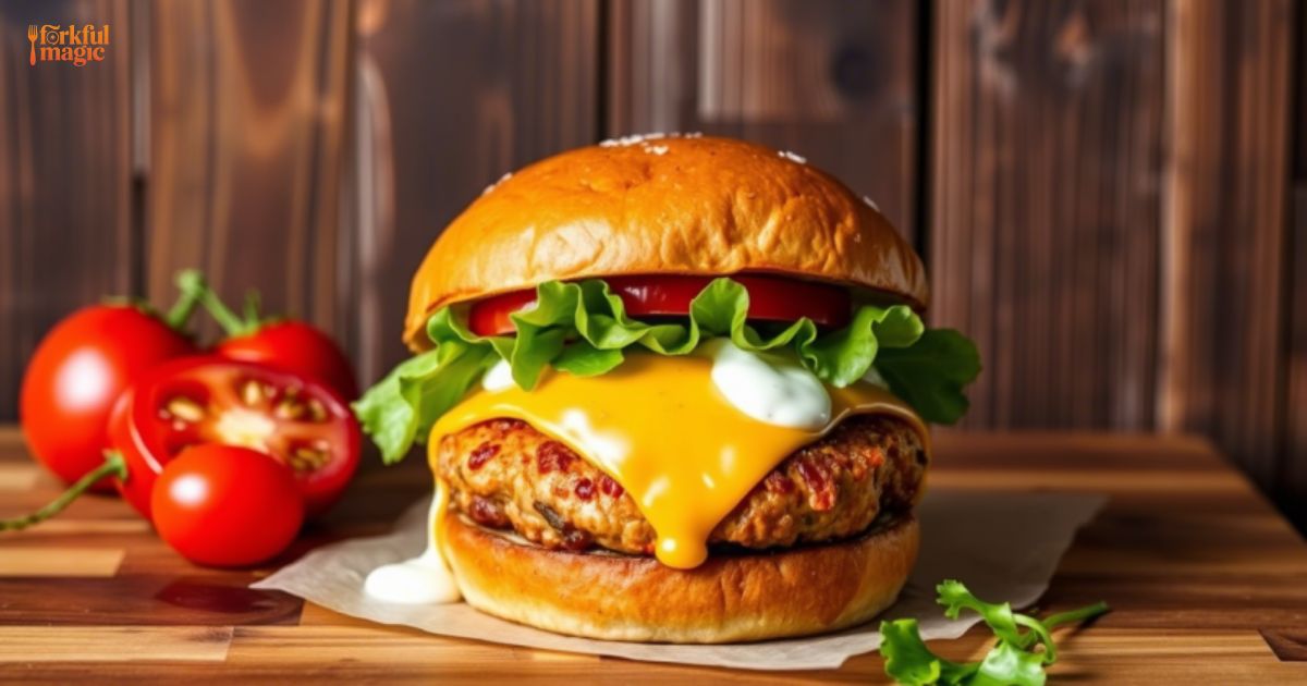Cheddar Ranch Chicken Burgers
