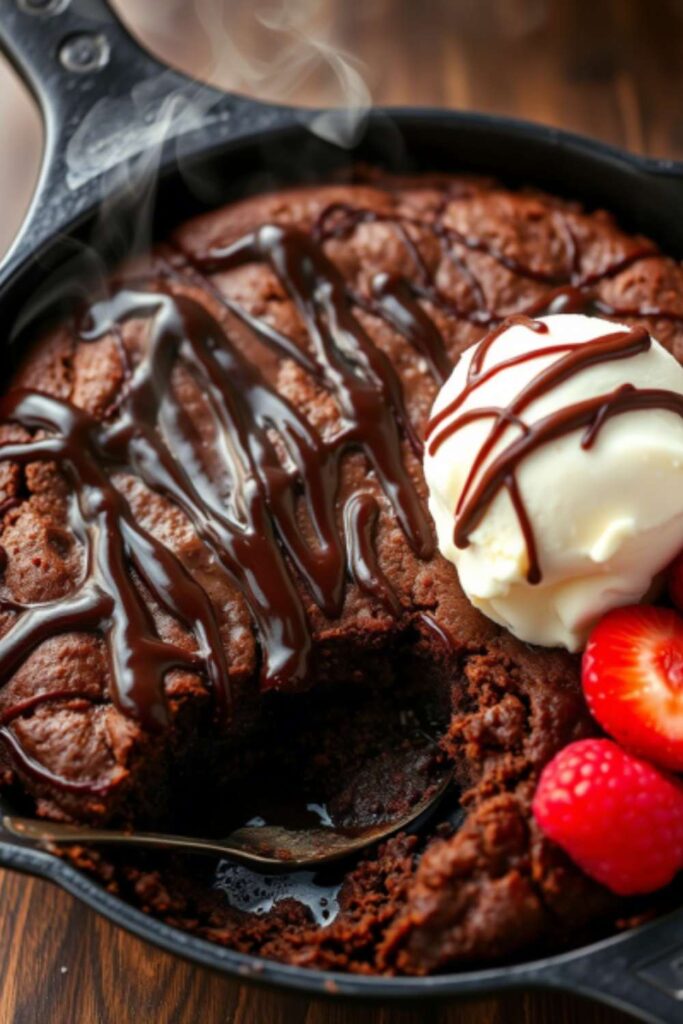 Chocolate Cake with Ice Cream