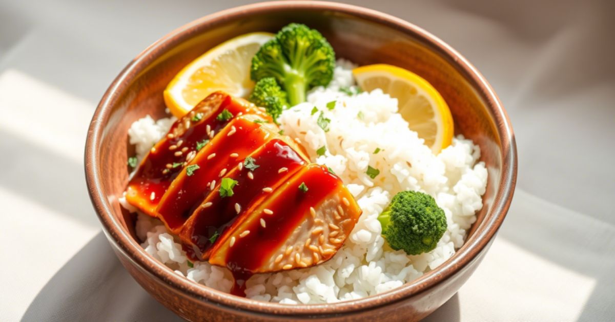 Sticky Chicken Rice Bowls Recipe