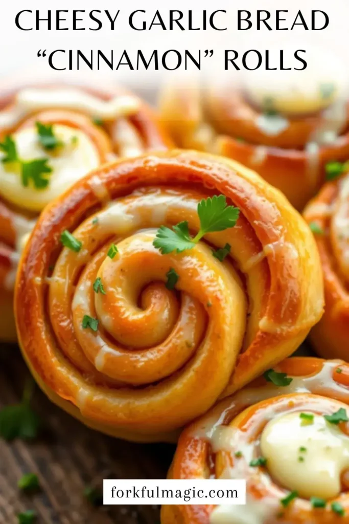 Cheesy Garlic Bread “Cinnamon” Rolls